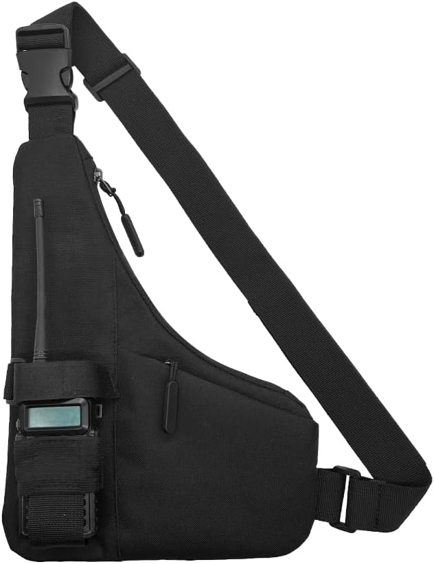 Universal Radio L Shape Chest 2 Pockets Harness Tactical Vest Nylon Vest Walkie by JRWalkieTalkieAccessories