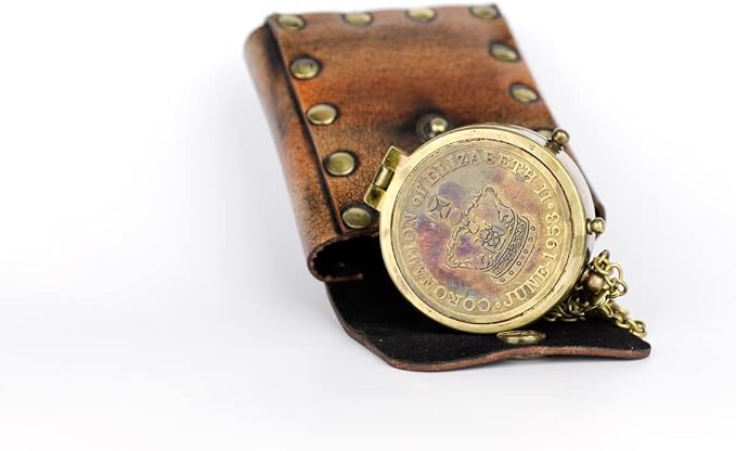 Handmade Antique Vintage Brass Compass | Exquisite Nautical Compass | Home - Image 2