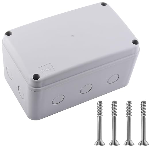 NineLeaf IP66 Waterproof Junction Box Outdoor, 7 1/8" x 4 1/2" x 4" White by NineLeaf