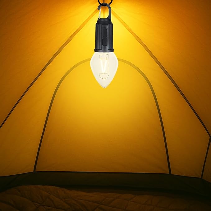 Rechargeable Camp Light, Warm White LED Teardrop Bulb, Battery Powered - Image 4