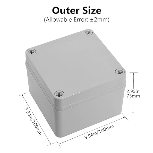 LeMotech IP67 Waterproof Junction Box ABS Plastic Project Box Dustproof - Image 2