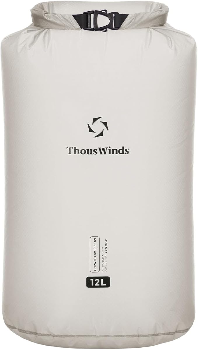 Thous Winds 12L Ultralight Dry Bag, Compact Roll Top Waterproof Pouch by ThousWinds