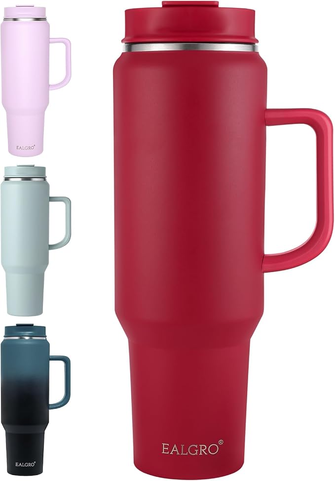 EALGRO 50 oz Tumbler with Handle, Insulated Tumblers with Lid and Straw by EALGRO