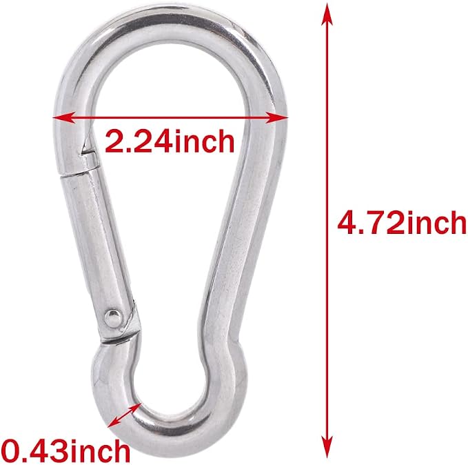 PROND Carabiner Clip, Heavy Duty Carabiner Clips, 316 Stainless Steel Carabiner - Image 5