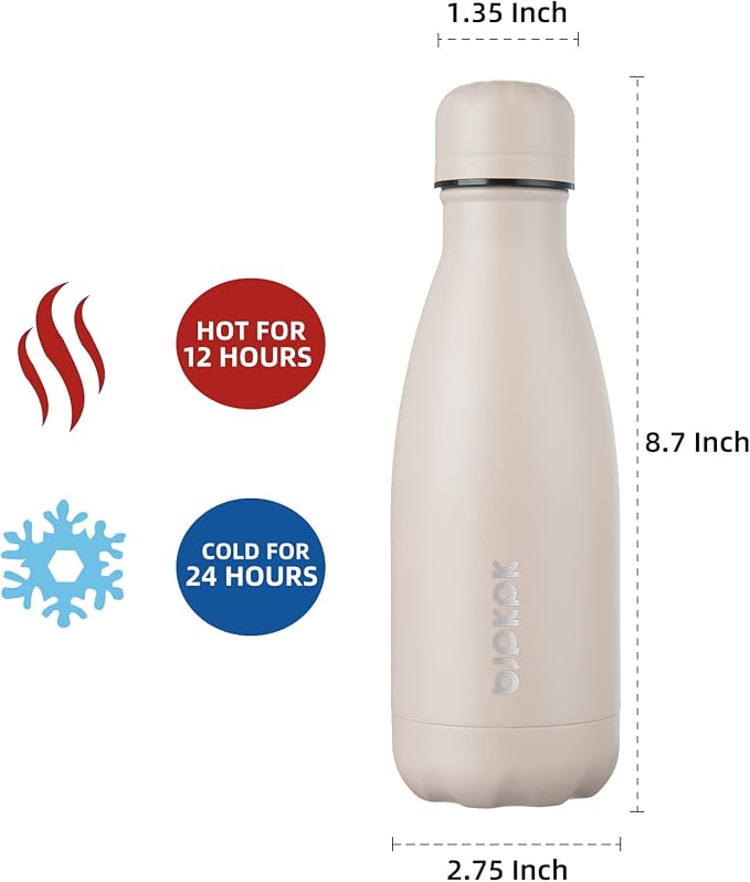 BJPKPK 12oz Small Water Bottle Stainless Steel Insulated Water Bottle - Image 2