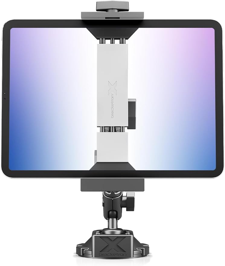 Bracketron HD Tablet Dock PRO Dash and Window Metal Clamp Mount, Universal by Bracketron