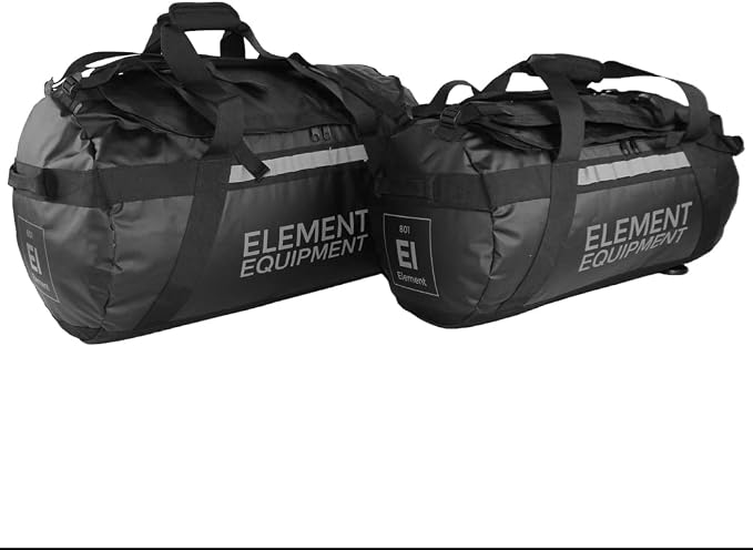 Element Equipment Trailhead Duffel Bag Shoulder Straps Waterproof Black/Grey - Image 9