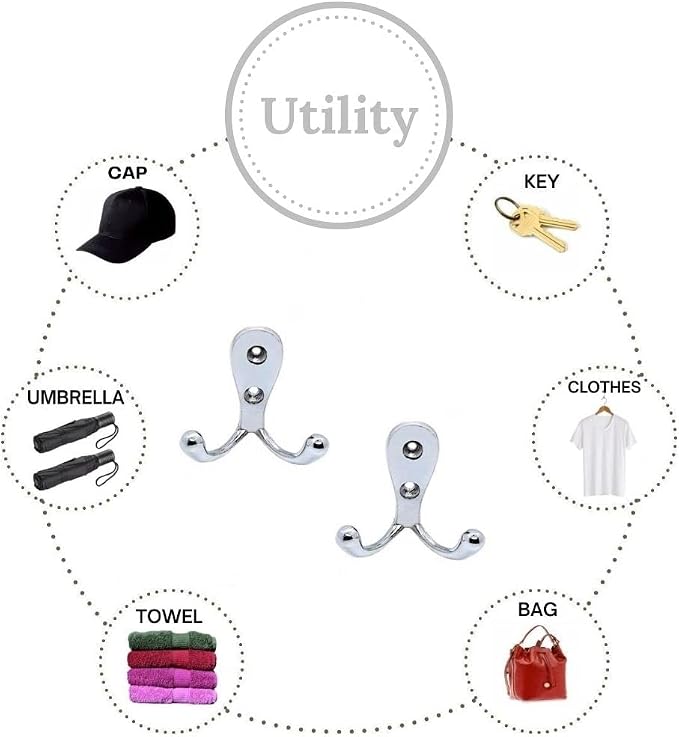 FAPBADRI Multipurpose Hooks, Used to Hang Clothes, Curtain Hold Backs, Colour - Image 4