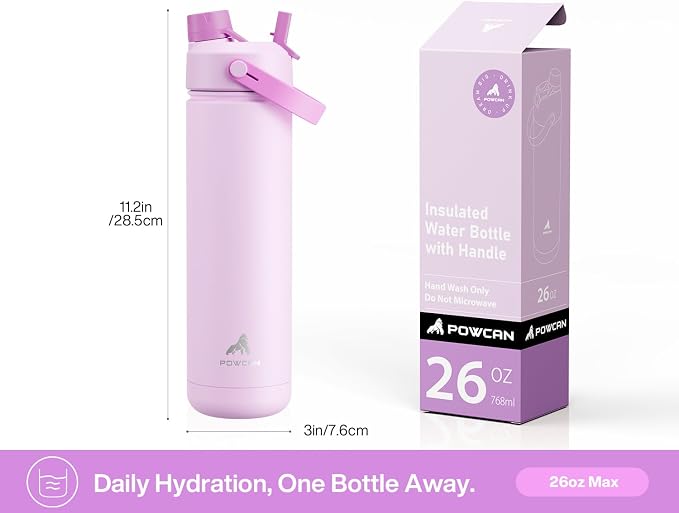 POWCAN 26 oz Insulated Water Bottle - Image 7