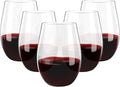 FOCUSLINE 20 Pack 16 Oz Plastic Wine Glasses, Stemless Plastic Wine Cups Heavy by FOCUSLINE