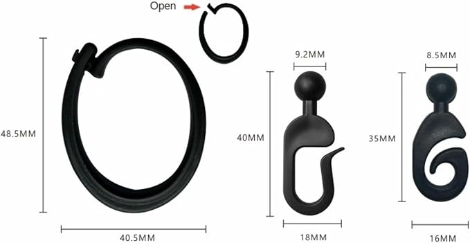 50pcs Multi-Purpose Plastic Slide Rail Hook, Special Plastic Hook - Image 2