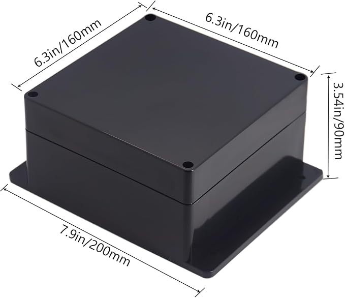 Project Box ABS Black Electrical Boxes IP65 Outdoor Waterproof Box Electronic - Image 3
