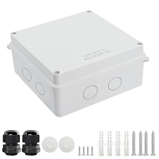 LeMotech Junction Box, Electrical Box IP65 Water Resistant Dustproof ABS by LeMotech