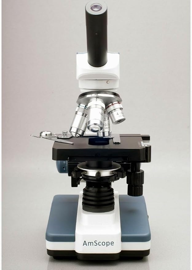 AmScope M620B Compound Monocular Microscope, WF10x and WF20x Eyepieces - Image 3