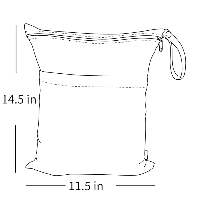 ALVA ALVABABY 2pcs Cloth Diaper Wet Dry Bags Waterproof Reusable - Image 5
