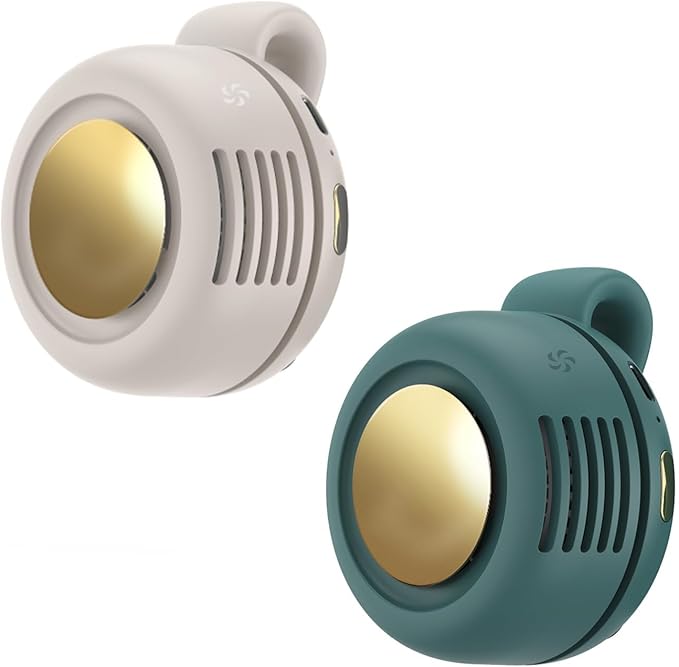 Portable Clip-On Fan, Mini USB Rechargeable 360° Rotatable Fan, 3-Speed Silent by Ahuccf