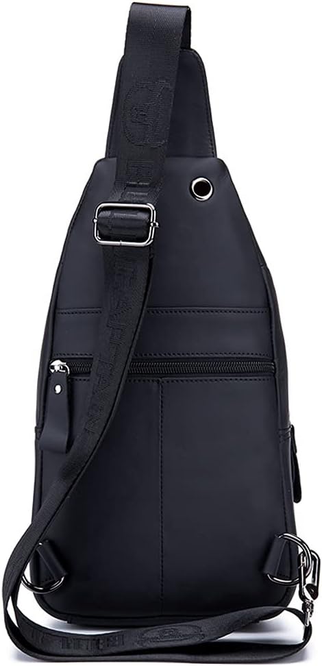 Hebetag Leather Sling Bag Hiking Daypack - Image 3