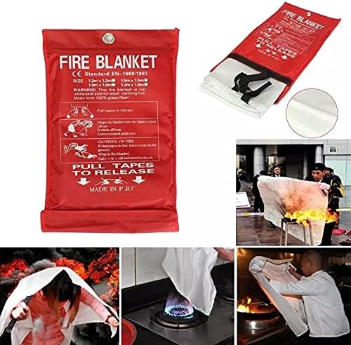 ISOP Fire Blanket Large 70 * 78 Inches – Fibreglass Fire Retardant Blanket – - Image 9