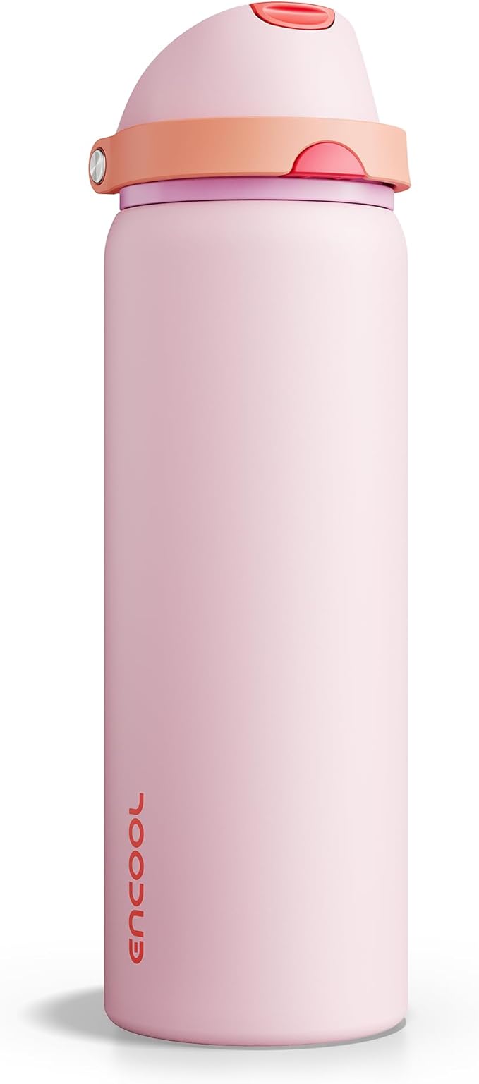 Insulated Water Bottle with Straw by ENCOOL