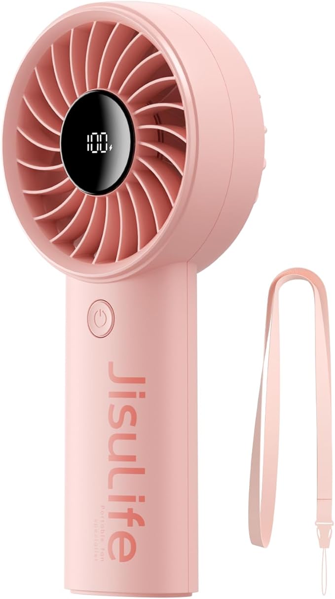 JISULIFE Handheld Portable Fan, Stronger and Longer-Lasting: 5 Speed, 5000mAh by LivechillStaycool