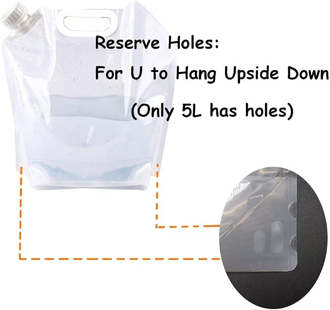 SUPANT Collapsible Emergency Water Jug Container Bag, BPA Free Plastic Water - Image 6