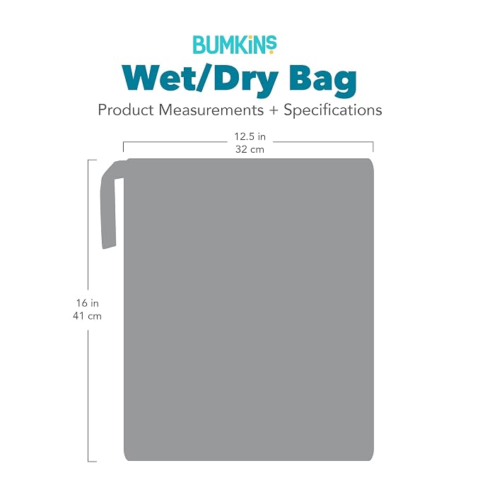 Bumkins Waterproof Wet Dry Bag for Baby, Cloth Diaper, Pump Parts, Gym Clothes - Image 7
