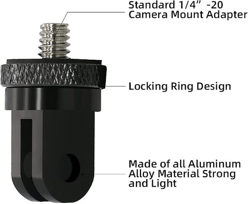 1/4 Inch Aluminum Metal Camera Mount Adapter, Conversion Camera Tripod Mount - Image 2