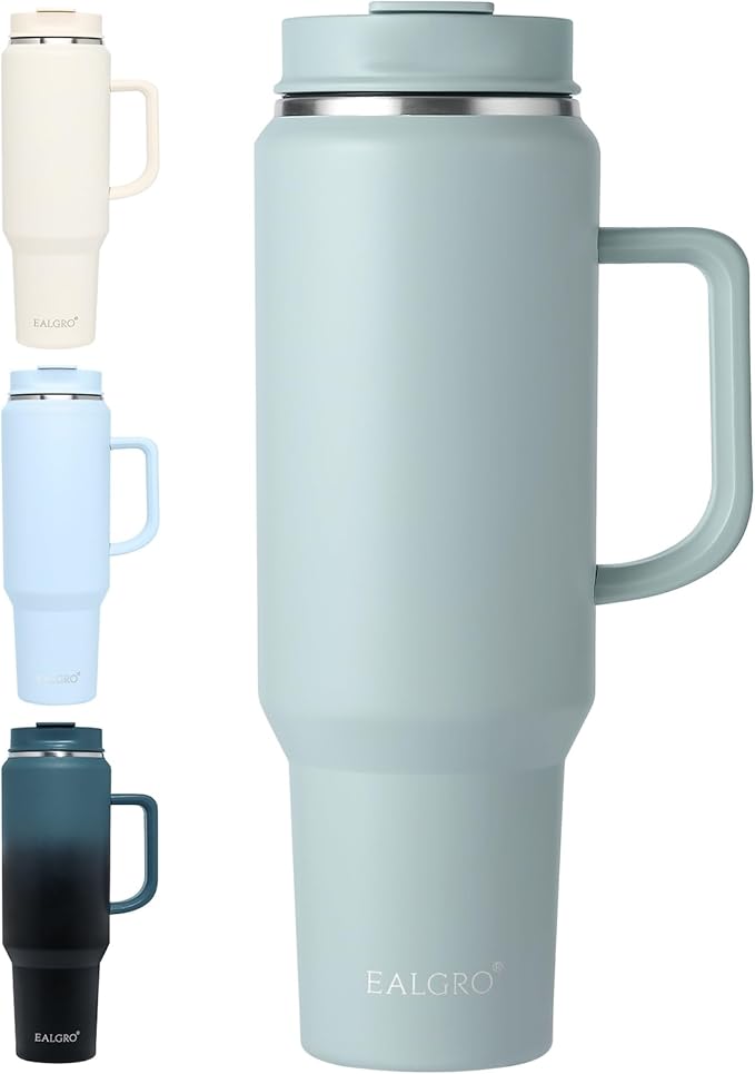 EALGRO 50 oz Tumbler with Handle, Insulated Tumblers with Lid and Straw by EALGRO