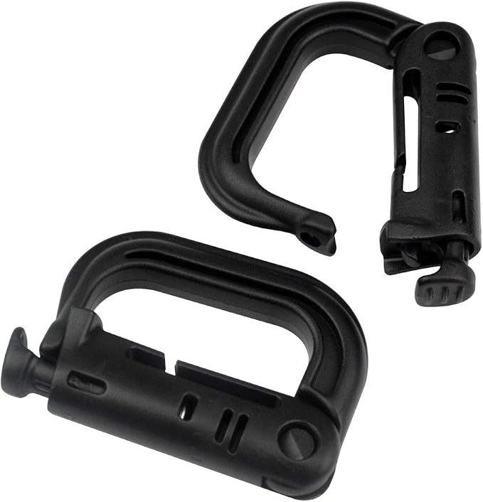 Topbuti 18 pcs Multipurpose Grimlock D-Ring Locking Molle Clips Hanging Hook - Image 3