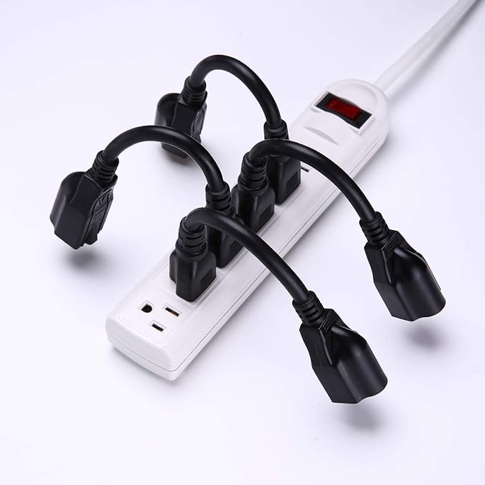 Miady Short Power Extension Cord Outlet Saver, 3 Prong - Image 5