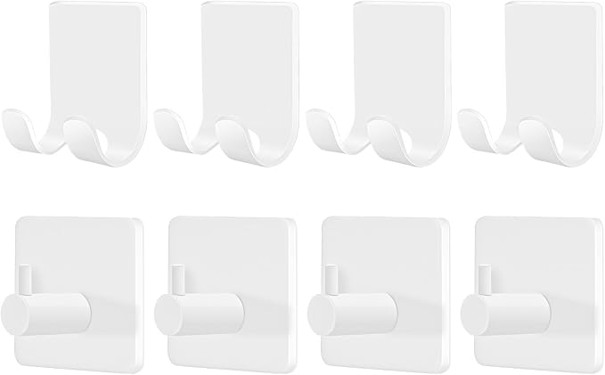 CGBE Razor Holder for Shower, 4 Packs Shaver Holder and 4 Packs Shower Hooks by CGBE