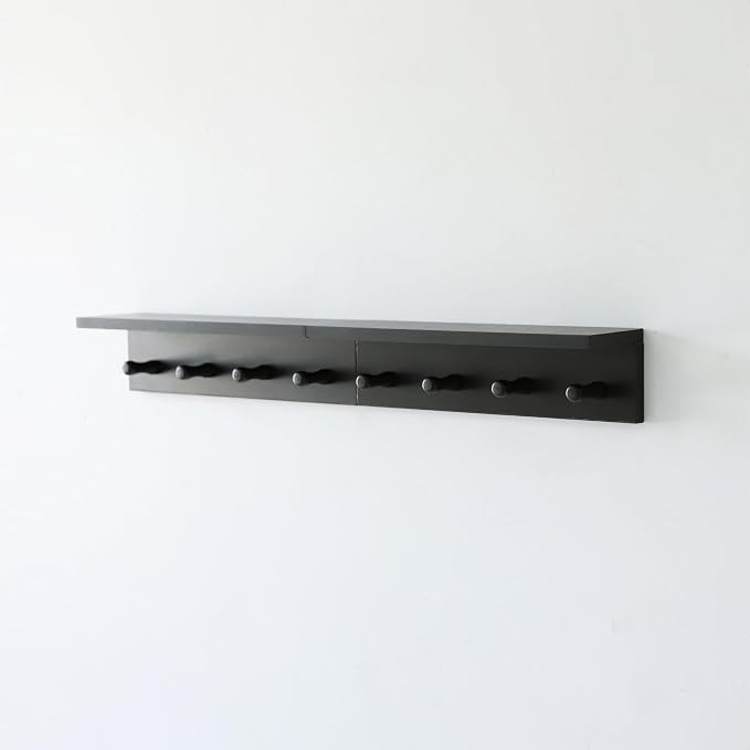 Entrance Coat Rack ，Coat Hooks, Wall-Mounted Wooden Hook Rack, Wall-Mounted - Image 9
