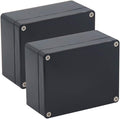 2 Pack Project Box IP65 Waterproof Junction Box ABS Plastic Black Electrical by Raculety