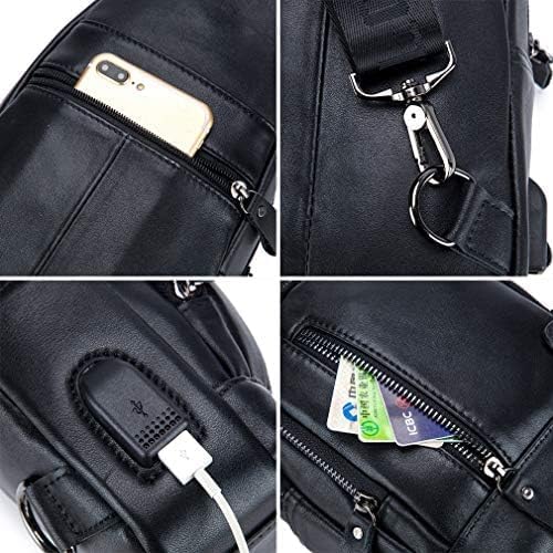 Hebetag Leather Sling Bag Casual Daypack - Image 3