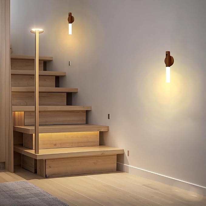LANDGOO 2 Pack Walnut Night Lights - Image 9