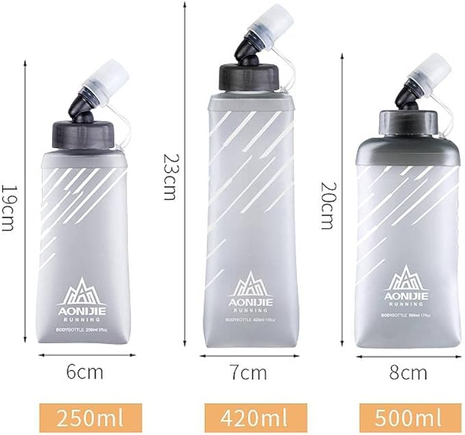 AONIJIE TPU Soft Flask Water Bottle Collapsible Running Flask - Image 6