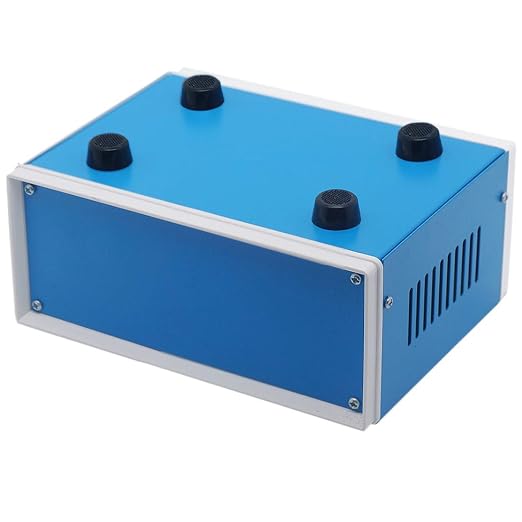 Zulkit Junction Box Blue Metal Project Box DIY Electric Enclosure Case - Image 3