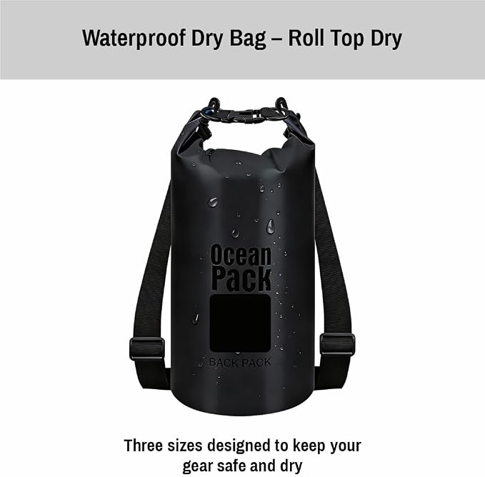 Waterproof Dry Bag Set of 3 – Roll Top Waterproof Bags 2L 5L 10L – 500D PVC - Image 2