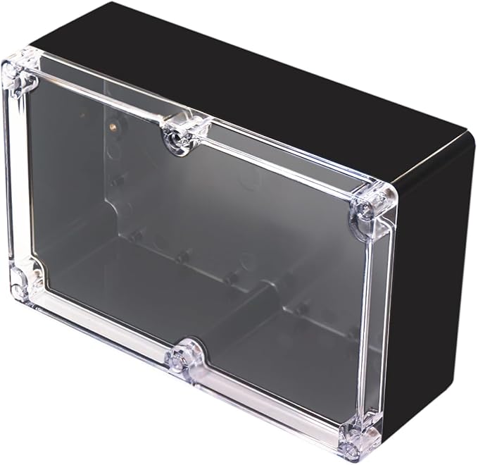 Project Box IP65 Waterproof Junction Box ABS Plastic Black Electrical Boxes DIY by Otdorpatio