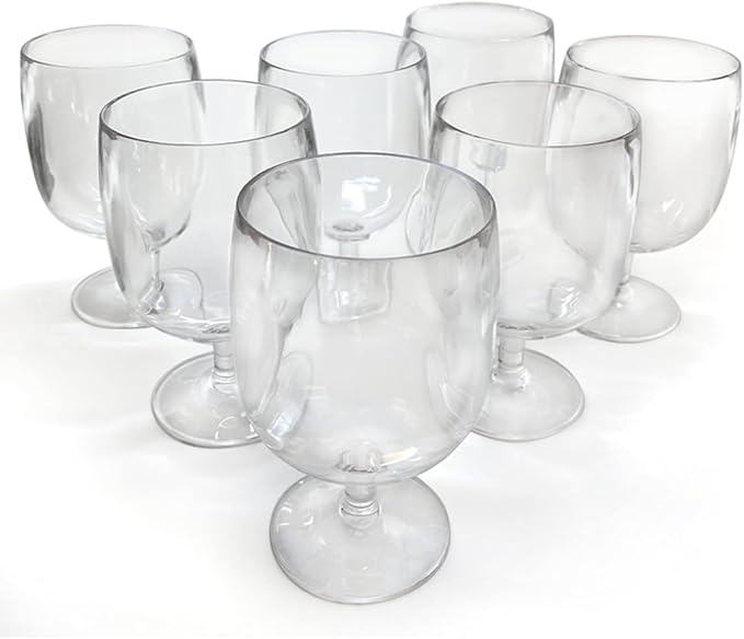 Lily's Home Unbreakable Plastic Wine Glasses Set of 8, 12 oz Shatterproof by LilysHome