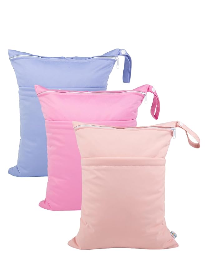 babygoal Wet Dry Bags for Baby Cloth Diapers, Washable Travel Bags, Gym Bag for by babygoal