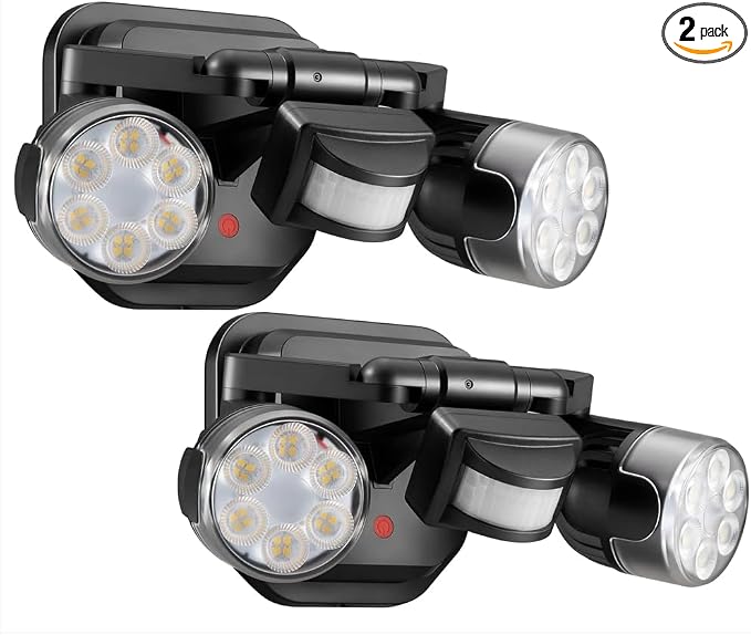 OREiN Motion Sensor Outdoor Security Lights, Dual-Head Adjustable LED Flood by OREiN
