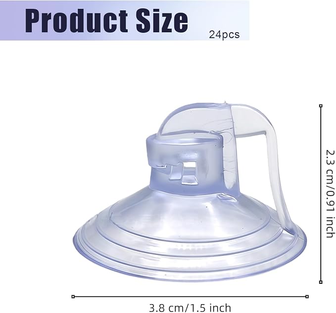 24 PCS Pull Tab Clear Small Suction Cups - Image 2