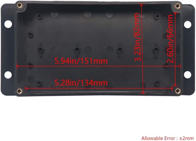 2 Pack Project Box IP65 Waterproof Junction Box ABS Plastic Black Electrical - Image 3