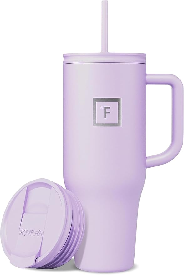 IRON °FLASK Co-Pilot Insulated Mug w/Straw & Flip Cap Lids by IronFlask