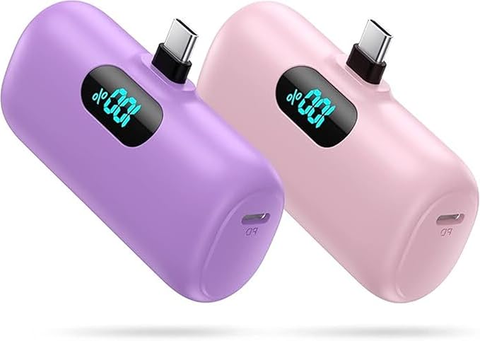 Small Portable Charger for iPhone 17/16/15 Series, 5000mAh 3A PD USB C Power by Kioson