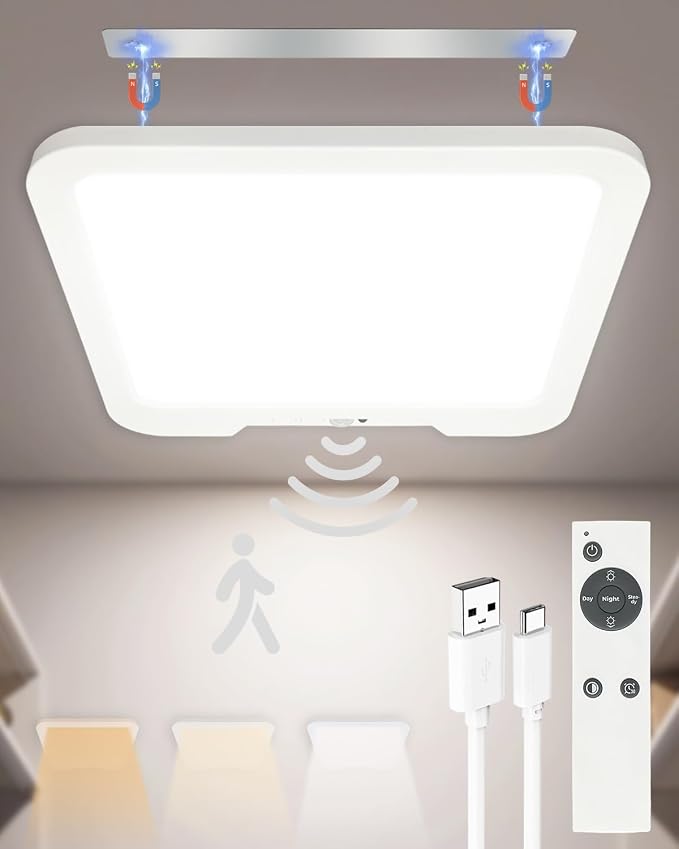 Rechargeable Motion Sensor Ceiling Light by Unknown