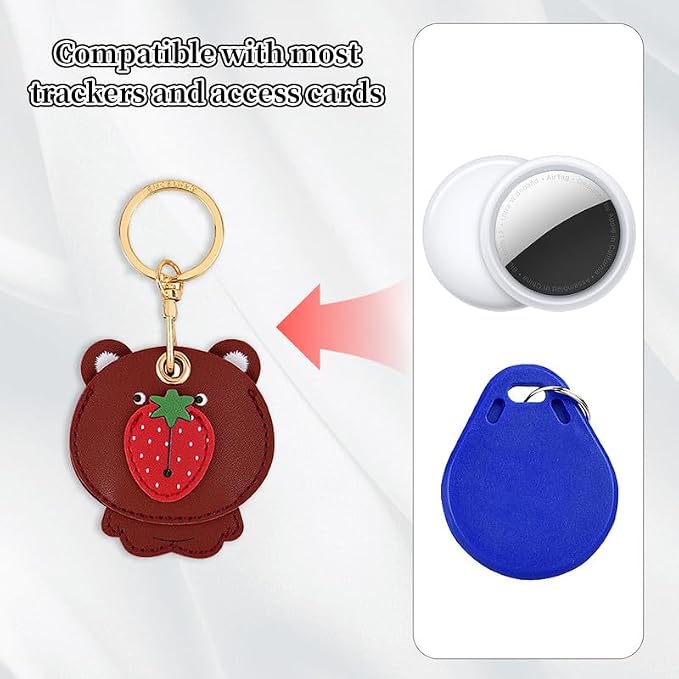 Leather Keychain Case Holder Compatible - Image 4