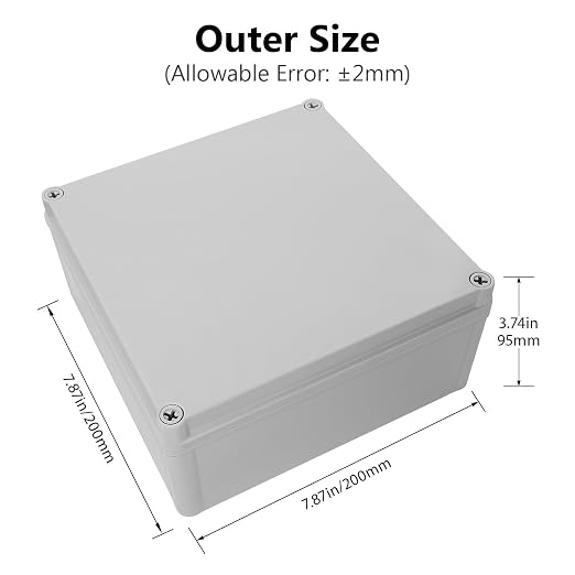 LeMotech Junction Box IP67 Waterproof Dustproof ABS Plastic Project Box - Image 2