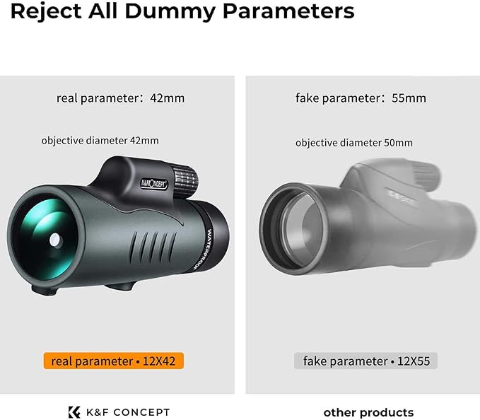K&F Concept HD 12X42 Monocular Telescope - Image 3